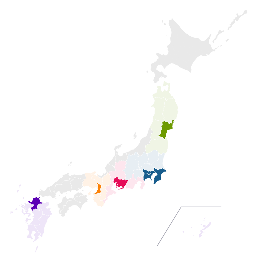 リニューアルコース（総合職）の勤務地マップ