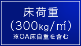 床荷重（300kg/㎡） ※OA床自重を含む